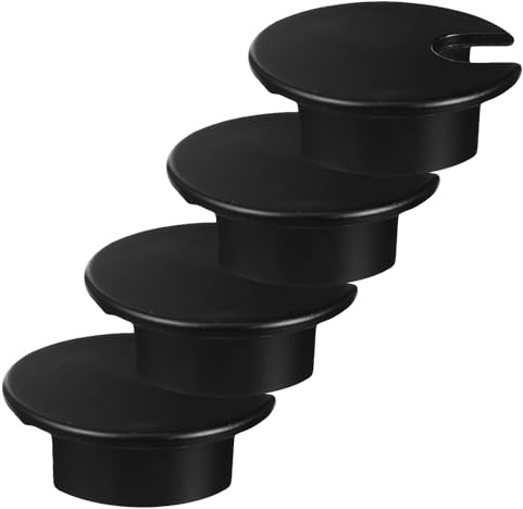 LIGIGWASH 4 Pasacables Cuadrados para Escritorio Negro de 35 MM Cubrecables para Cable y Ordenador Kit de Organización de Cables para Oficina Solución Práctica en Mesa