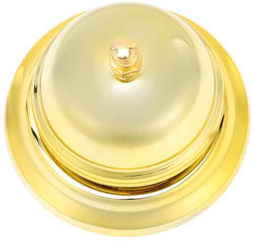 Tofficu Campanello da Tavolo in Lega per Servizio Pasti Esecuzione Musicale, Campana di Chiamata per Hotel, Ristorante e Giochi da Tavolo, Pulsante Resistente Colore Casuale Stile Casuale