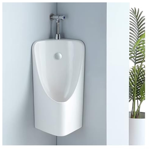 Orinatoio da parete impermeabile in ceramica per uomo, design a prova di schizzi, ideale per casa, ufficio, ristorante, palestra e hotel, salvaspazio ed elegante