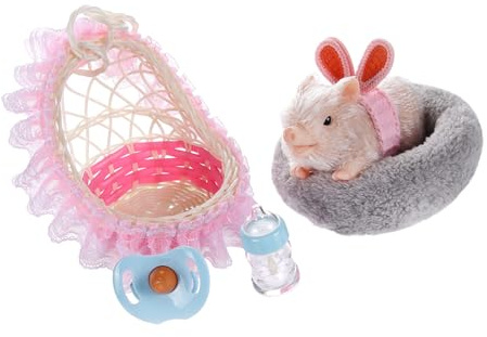 Oxxggkao Lebensechte Schweinchen Spielzeugpuppe, Bequeme Tierfigur, zusammendrückbare sensorische für Kinder, Erziehungsspiel, Geburtstagsgeschenk, Kleinkind Lernspielzeug