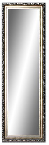 100 x 40 cm, 40 x 100cm Spiegel mit Rahmen, Badezimmerspiegel Antik, Alte Spiegel, Handgefertigte, Stabiler Rückwand, Rahmenleiste: 60 mm breit und 45 mm hoch, Rahmen Farbe: Gold- Silber