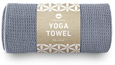 Lotuscrafts® Yoga Handtuch rutschfest für Yogamatte, rutschfester als klassisches Yoga Handtuch rutschfest mit Noppen dank großflächiger Silikonbeschichtung Yogatuch rutschfest, Yogas Tuch 183 x 61 cm