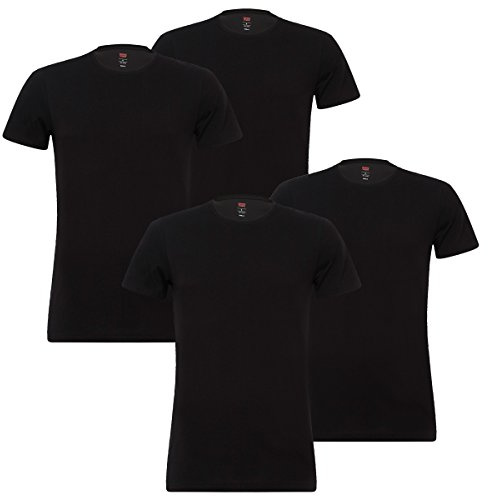 4er Pack Levis Solid Crew T-Shirt Men Herren Unterhemd Rundhals Stretch Cotton