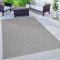 Paco Home Tappeto Per Esterno Balcone Terrazza Tappeto Cucina Monocolore Mélange, Dimensione:200x280 cm, Colore:Grigio