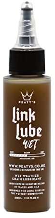 Peaty’s Link Lube Wet Weather Chain Oil – Biodegradable Bike Lubricant for MTB, Road & Gravel, Bespoke Blend Engineered To Prevent Rust & Corrosion, Ultra-Smooth Drivetrain in Wet Conditions, 60ml