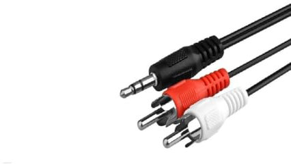 OISE ART STORE Trade Shop - Cavo Audio da Jack 3,5mm A 2 RCA Maschio 1.5 Metri per Casse Strumento Acustico