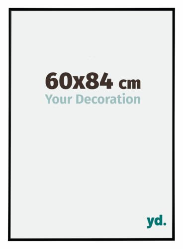 Your Decoration - Bilderrahmen 60x84 cm - Schwarz Matt - Bilderrahmen aus Kunststoff mit Acrylglas - Antireflex - 60x84 Rahmen - Evry
