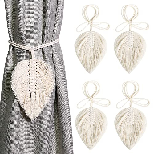 BOZILY 4 Stück Vorhang Raffhalter, Gardinenhalter Raffhalter,Vorhang Seil Schnallen, Vorhang Halter Schnallen Vorhang Binder zur Dekoration von Wohnzimmer, Büro und Schlafzimmer