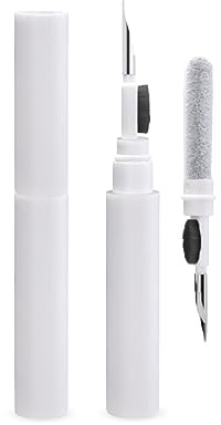NK 3-i-1 Hörlursrengörare för Airpods - Clean Airpods Kit - Penna med borste + pincett + bomull - Rengör tangentbord, fodral och trådlösa hörlurar (vit färg)