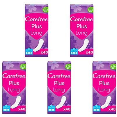 Carefree Plus Long Slipeinlagen mit Frischeduft, die extra langen Slipeinlagen für extra Schutz und bis zu 100 Prozent Geruchsneutralisierung 40 Stück
