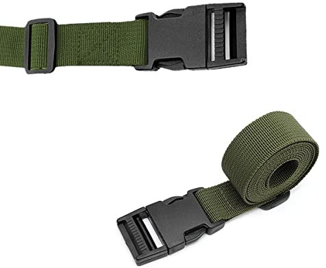 Jagowa Backpack Chest Strap Adjustable Outdoor Nylon Sternum Strap with Quick Release Buckle for Hiking Camping Tent Accessories (Black, Green)