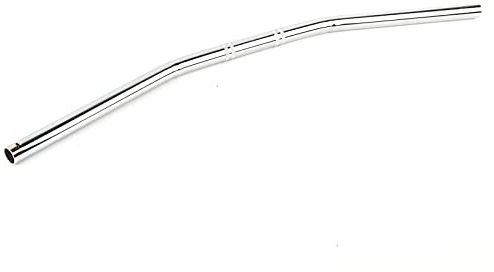 7/8 Zoll 22MM Motorrad Retro Bend Lenker Griff Bar Schwarz Silber (Silber)