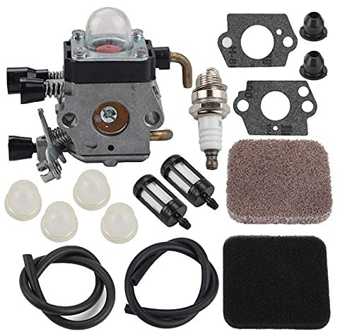 NZBUY FS85 FS80 Vergaser Kompatibel mit Stihl FS75 FS80R FS85 FS85R FS85T FS85RX Rasentrimmer Kompatibel mit Weedeater C1Q-S97 Carb W/Fuel Repower Kit Air F