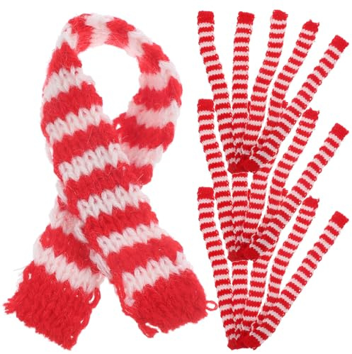 CORHAD Mini Scarves for Dolls 20 Pieces Toy Figurine Scarves for Elves Miniature Scarf for Crafting Party Decorations and Theme Scene Layouts 7.87 in