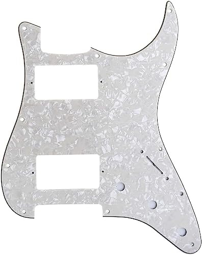 alljita 11-Loch-Gitarren-Pickguard HH Humbucker 3-lagiges Schlagbrett, mehrfarbig (Pergamentperle)