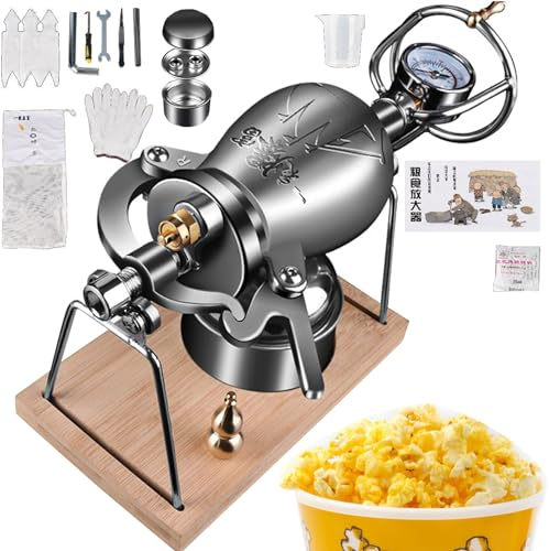 KYZTMHC Chinese Popcorn Machine Popcorn Cannon Stainless Steel Mini Popcorn Machine High Pressure Popcorn Maker Popcorn Popper (Color : 300ml)