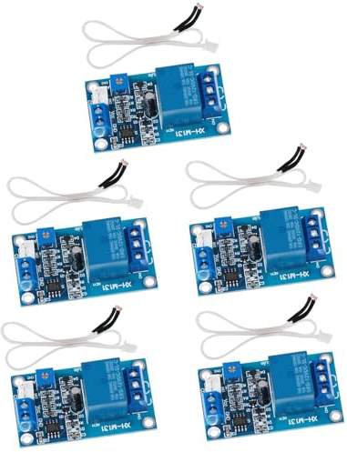 GERUI 5PCS XH-M131 Modulo Relè Fotoresistivo DC 5V 12V Interruttore di Controllo della Luce Modulo Relè Fotoresistivo Sensore di Rilevamento Interruttore di Controllo della Luce Automatico con Cavo (5