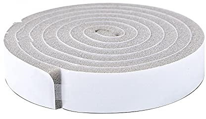 Recording Studio Foam Absorber, 2pcs 2M/4M Self-Adhesive Sponge Foam Insulation Tape Door Window Sealing Strip Weather Stripping Soundproof Windproof Dustproof Seal(Gray 15mm)