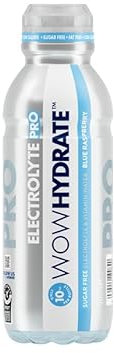 Wow Hydrate Electrolyte PRO Blue Raspberry – 12 X 500ml Bottles - Sugar-Free, Fat-Free Sports Drink with Essential Electrolytes & Vitamins for Active Lifestyle