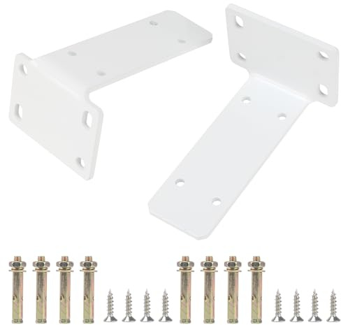 NAHUAA Supports d'Étagère Flottant 14 cm Équerre Étagère Equerre Charge Lourde Support Etagere Invisible Blanc en Acier Laminé à Froid, Capacité de Charge de 75 kg, Lot de 2