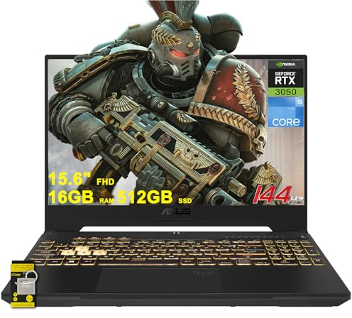 ASUS TUF F15 Laptop para juegos de 15.6 pulgadas FHD IPS 144Hz (MUX Switch + Optimus) Intel 12-core i5-12500H (Beats i7-11800H) 16GB DDR4 512GB SSD GeForce RTX 3050 retroiluminado Thunderbolt4 USB-C