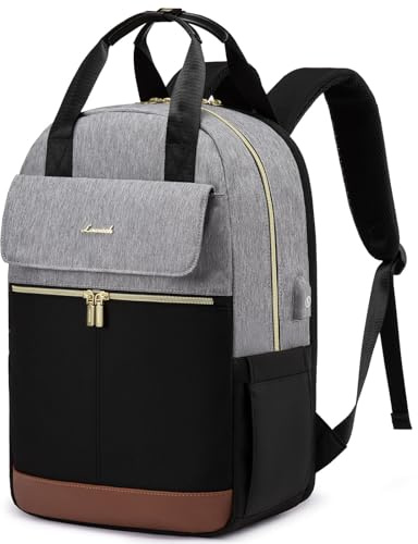 LOVEVOOK Backpack Womens, 15.6 Inch Laptop Rucksack Bag for Ladies, Lightweight School Bag with USB Port & Anti-theft Pocket, Stylish Daypacks Back Pack for College Uni Work Travel