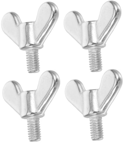 ABOOFAN 4 Stück Edelstahl Möbelschrauben M6 X 10mm mit Hoher Festigkeit und Präziser Fertigung Flügelschrauben als Handdrehschrauben für Möbel und Betten