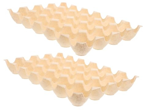 Contenedor de Huevos para Refrigerador Pp Beige 2 Unidades | Rejillas Ranuras, Diseño Apilable y Perfil Compacto, Reutilizable y Fácil de Colocar