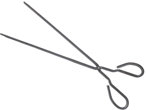 Kichvoe Pinze in Ferro Antiscivolo per Fuoco Design Esteso e Spesso, Pinze Vintage per Caminetto e Campeggio, Accessori Pratici per Barbecue e Falò All'aperto