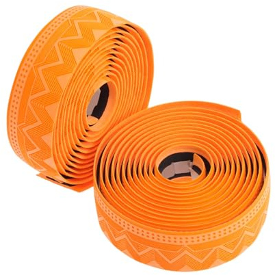 HOPESPANNER Rennrad Lenkerband Fahrrad Lenkerband 215 cm Länge 3 cm Breite Silikon Eva Fahrrad Lenkerband Orange 1 Set Rollen