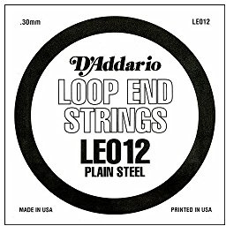 D'Addario LE012 Plain Steel Saiten mit Loop-End 0,03 cm (,012 Zoll) Einzelsaite