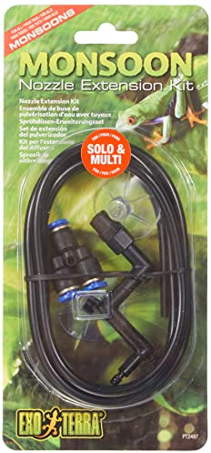 Exo Terra Monsoon Nozzle Extension Kit, Sprühdüsen Erweiterungsset bestehend aus Schlauch, Y-Verbinder, Sprühdüse und Schlauchfixierung, für die Exo Terra Monsoon Beregnungssysteme, 1 Stück (1er Pack)