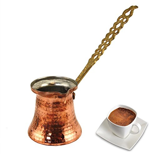 Türkische Türkisches Kaffeekännchen Kupfer, Kaffeemaschine Topf mit Metall Griff Große aus Großbritannien