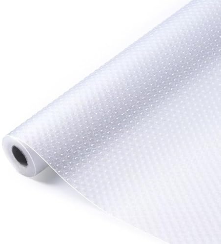 Kitchen Drawer Liners Cupboard Liners Non Slip PVC Mat Shelf Protector for Fridge Kitchen Cabinets that Protects Against Spills (30cm x 120cm)