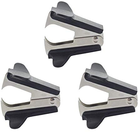Staple Remover 3 Pack, Staple Remover, Staple Remover,Black Lightweight Staple, Grip Staple Pull, Steel Jaw Binding Supplies Removal, Tool for Family School Office