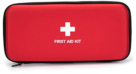 Första hjälpen hårt fodral tomt, Jipemtra första hjälpen hårt skal fodral första hjälpen EVA hårt rött medicinskt fodral för hem hälsa första akutsvarare tom camping utomhus (röd A3)