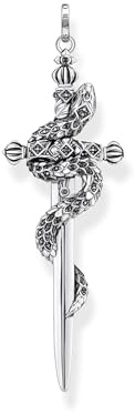 THOMAS SABO Anhänger geschwärzt Schwert mit Schlange 925 Sterlingsilber, Geschwärzt
