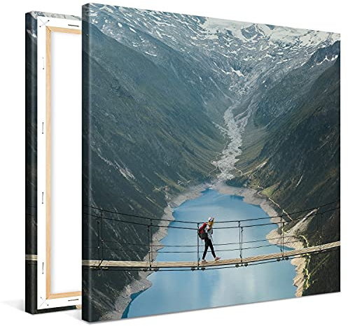 PICANOVA – Ihr Foto auf Leinwand 40x40 cm – Premium Fotoleinwand – Ihr Eigenes Bild auf Leinwand als Personalisierte Wanddeko – Wandbild mit Wunschmotiv – Leinwandbild Auf 2 cm Holz–Keilrahmen