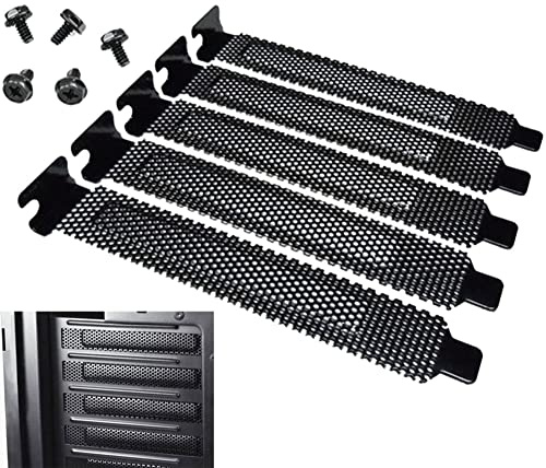 5 PCS Computer Slot Pci Copertura Slot Pci Copri di Polvere di Polvere Pci Filtro della Ventola del Computer con Staffa con 5 Viti