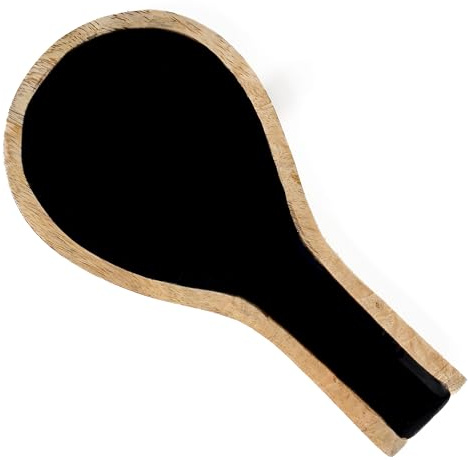 The Art Box Wooden Spoon Rest Holder Black - 10 Inch Spoon Stand for All Type of Spoons Kitchen Countertop, Morden Farmhouse Spoon, Holder for Spatula All Types of Kitchens
