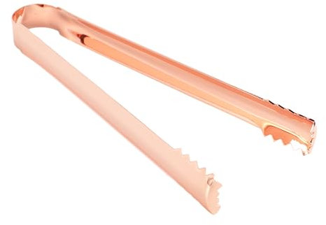 BESTonZON Kitchen Tongs Ice Tongs 2pcs Stainless Steel for Sugar Cube Cookie Lemon Slice Bar Home Party (Rose Gold)