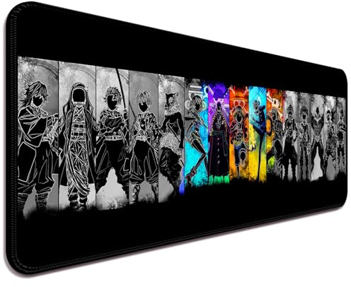 YBHNTZ Anime Gaming-Schreibtischmatte, erweitertes großes Mauspad, rutschfeste Gummiunterseite und genähte Kanten, Computer-Laptop-Tastatur, XL-Mauspad für Büro und Arbeit, 80 x 30 x 0,3 cm (L05)