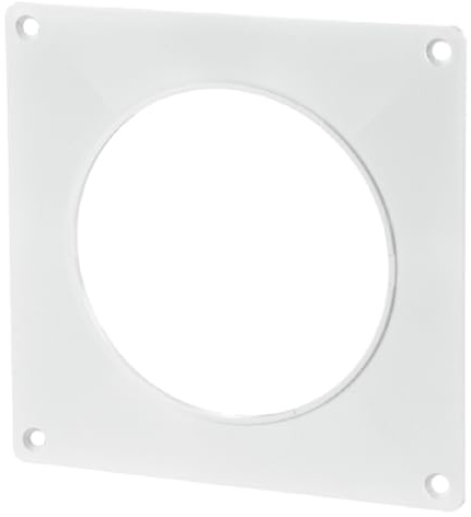 Wandflansch Montageplatte Ø 125 mm Wandplatte für PVC Lüftungsrohr Rundrohre Kunststoff Lüftungsrohre Abschlussplatte Rundkanal 125mm Rohr Zuhause Büro Geschäftsbereich Lüftungssystem Wand Kanal