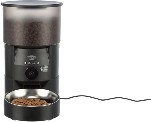 TRIXIE Futterautomat TX-C Smart 3.0L für Hunde & Katzen – programmier- und steuerbarer Futterspender in schwarz – automatische & individuelle Futterausgabe – 24347