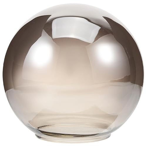 Ciieeo Abat-Jour Globe En Verre Fumé 15.00 Cm Abat-Jour De Suspension Remplacement De L’- En Verre Pour Luminaire Décoratif Installation Facile Pour Décorer Salon Et Chambre