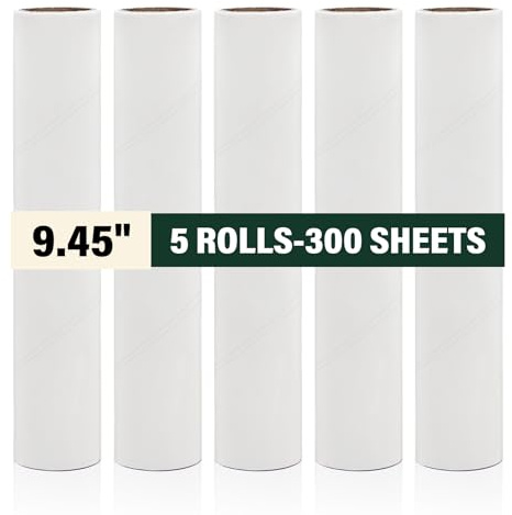 Sayene Lint Roller Refills 9.45” Large Lint Roller Refill (5 Rolls-300 Sheets) Sticky pet Lovers lint Roller Refill for Cleaning Carpets, Floor, Clothes, Pet Hair