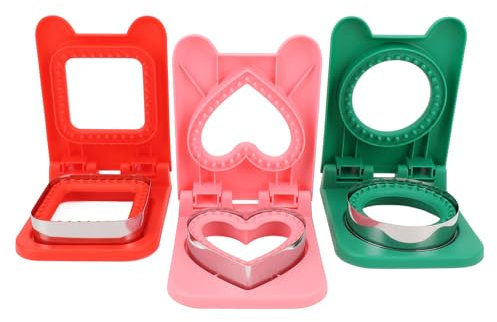Tagliabiscotti, Tagliapanino Incrostabile e Sigillatore Rettangolare Rosso Rotondo Verde a Forma di Cuore Rosato per Panini per Scatole da Pranzo