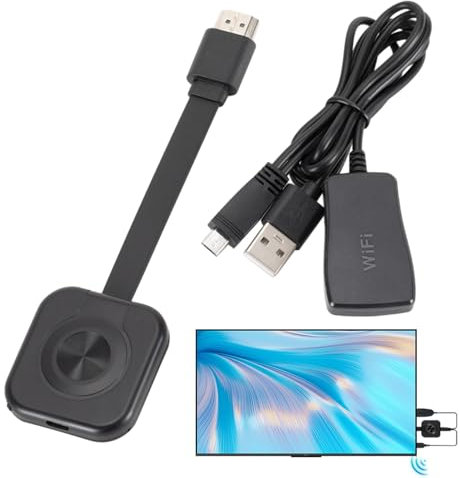 Proyector de Streaming | Min proyector inalámbrico 1080P 4K para TV, Smartphone | Multifunción para video, Música, demostración, juegos | Proyector de cine en casa portátil, 1,81x1,69x0,24 Pulgadas