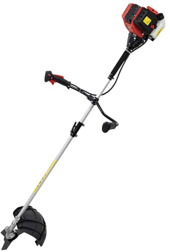 SIP 31cc 4-Stroke Petrol Brush Cutter & Grass Trimmer with Bull Horn Handle | No Fuel Mixing, Overgrown Brush, Contractor & Groundskeeper Use, Adjustable Harness, Quick-Release, 255mm Blade, 430mm Head