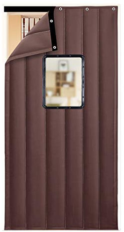 Rideau de porte en coton isolant chaud pour isolation phonique dans la chambre/la cuisine, épais et insonorisant, idéal pour climatiseur et chauffage